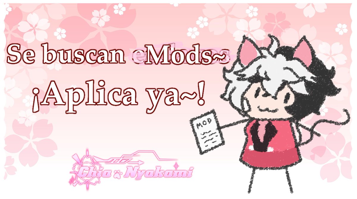 ChiaNyakamiVT's tweet photo. 🌸¡Buscamos moderadores para el Templo Nyakami!🌸
Si te gusta ayudar, ver vtubers y quieres participar esta es tu oportunidad >w<
🐾Términos y condiciones en el formulario🐾
⬇️Link en la descripción ⬇️
#vtuber #vtuberes #TwitchStreamer #Moderadores https://t.co/0usd5t6UrD