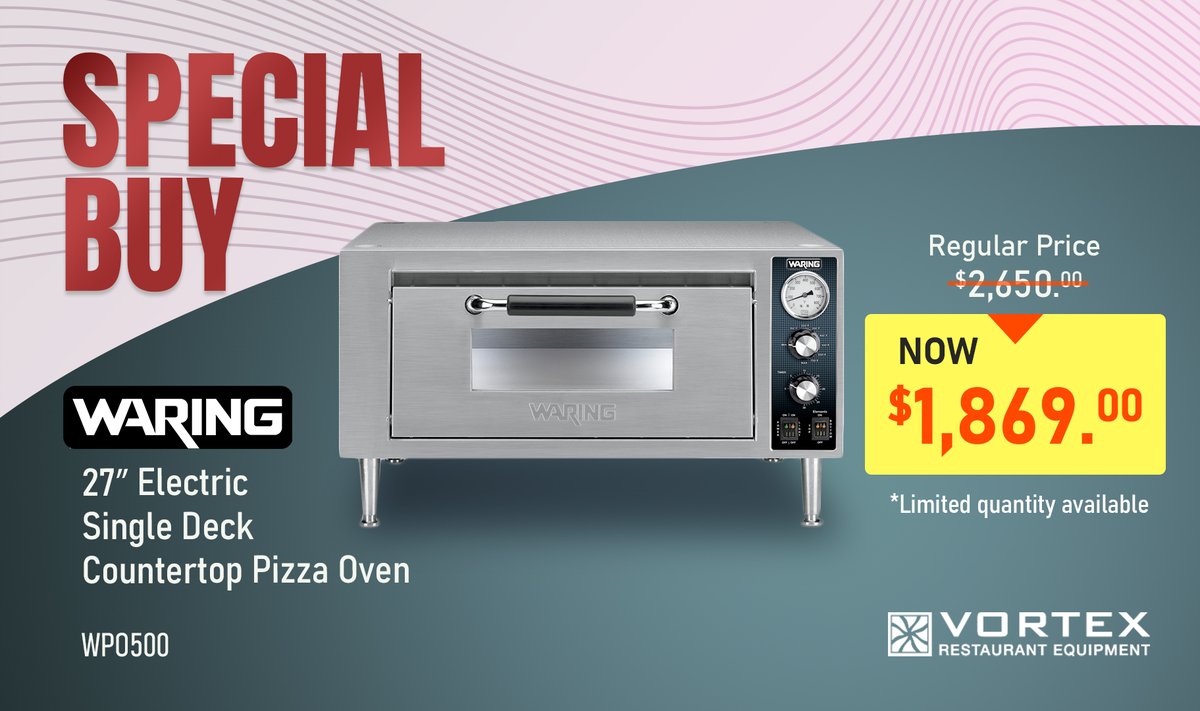 🎉 Special Buy Alert! 🎉

🔥 Grab the Waring Countertop Pizza Oven at a very special price—but hurry, only a limited quantity is available! 🍕✨ Perfect for serving up crispy, delicious pizzas in record time.

⏳ Don’t miss out—when they’re gone, they’re gone!
➡️