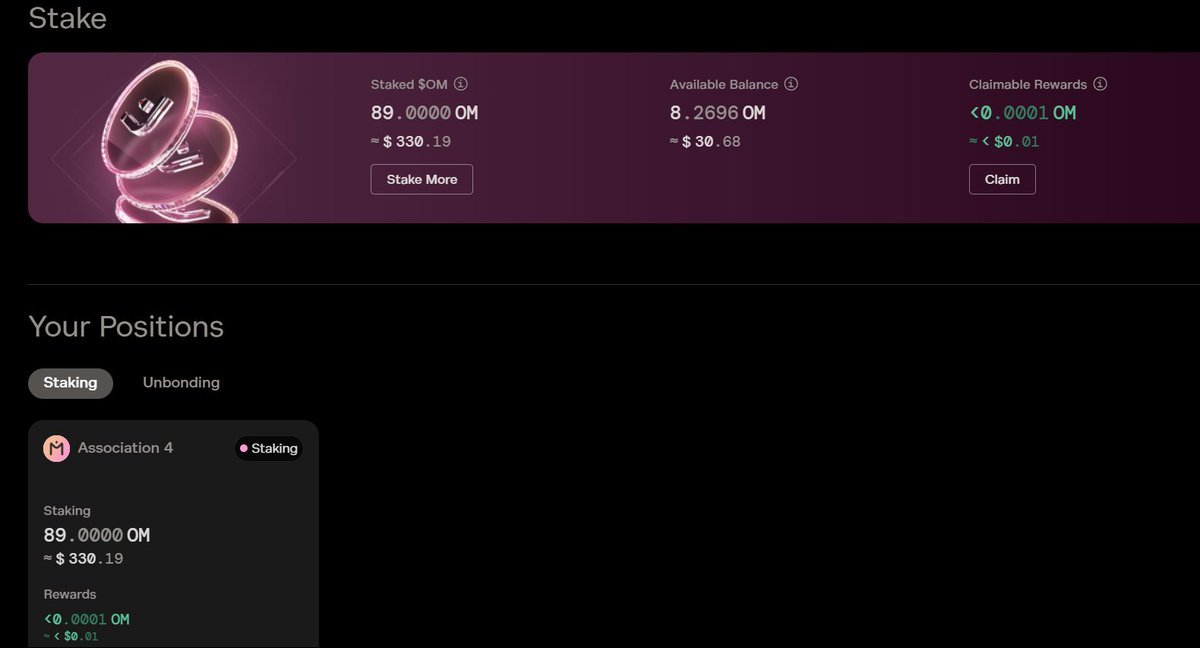 ✨#Mantra OG koleksiyonu <a href="/OnchainOMies/">OMies 🏡</a> için 89 adet $OM token stake ettim. NFT için Şansımı deneyeceğim. Dileyen detaylara gözatabilir⏬

- <a href="/binance/">Binance</a> üzerinden OSMO token alıp Keplr cüzdandan Mantra'ya dönüştürdüm ve mantra.zone/stake üzerinden stake ettim. 

Garanti