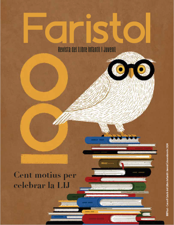 La revista Faristol. Revista del llibre infantil i juvenil de IBBYcat-Consell Català del Llibre Infantil i Juvenil, arriba al número 100 amb el dossier Cent motius per celebrar la LIJ #faristol <a href="/cobdc/">COBDC</a> <a href="/GTBescolars/">Grup de treball - Biblioteques escolars (COBDC)</a> <a href="/bibbotogrup/">Bib Botó COBDC</a>