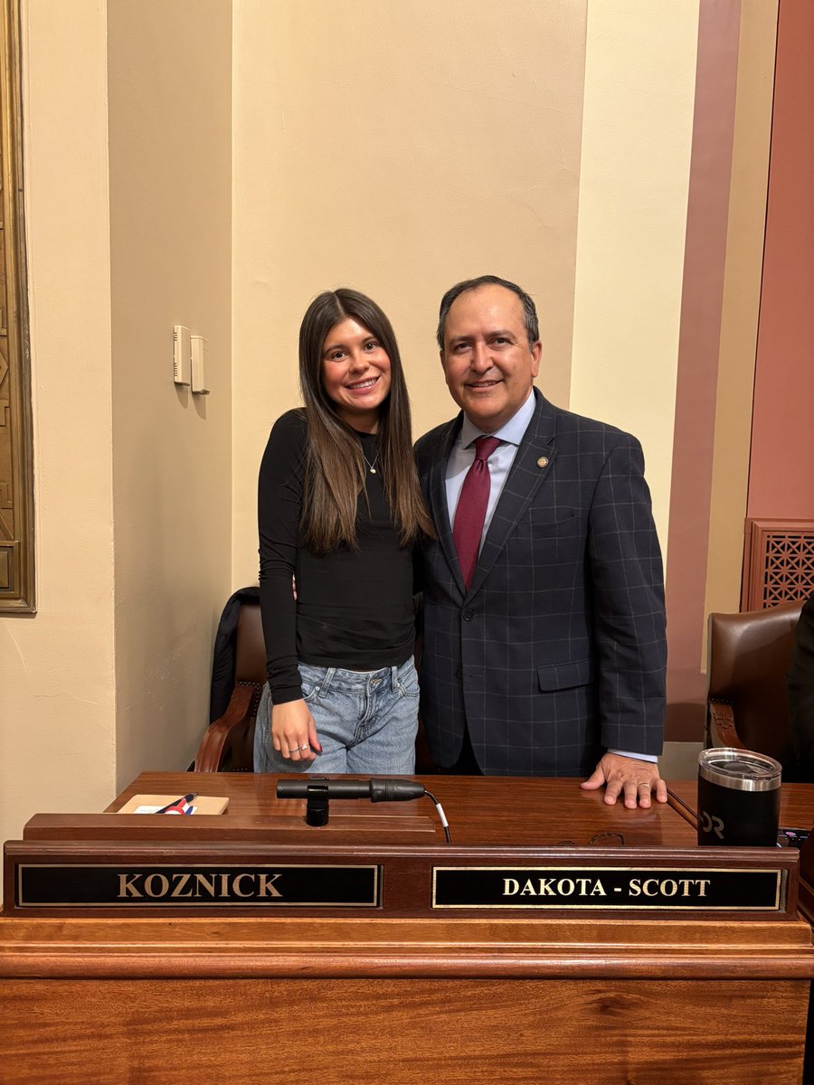 Jonkoznick's tweet photo. Hello MN, honored to be sworn in to the House of Reps today for 6th term and to have my oldest daughter w me today. #mnleg #ShowUpforWork #TeamKozMN https://t.co/OA0qPDwAp1