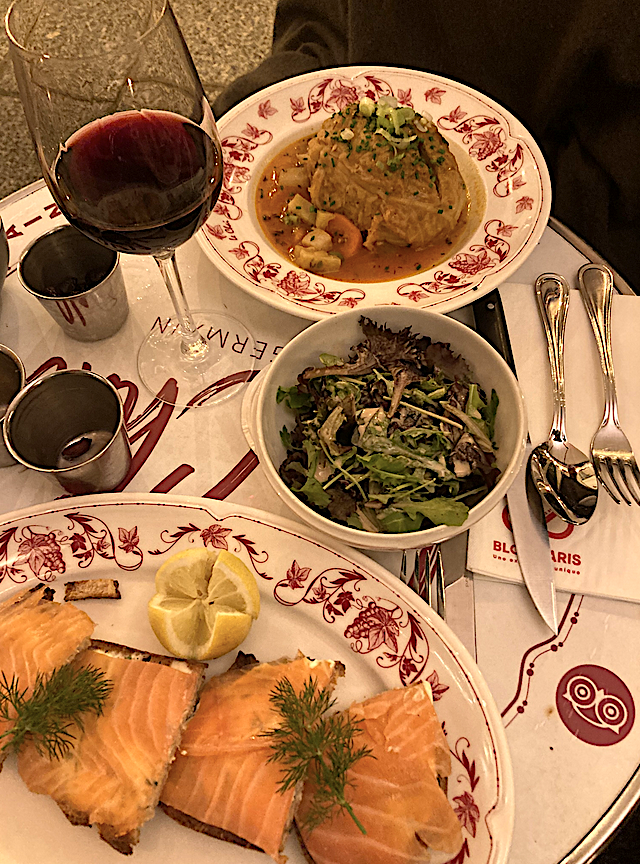 focusonparis's tweet photo. Tasting Tuesday: a perfect sharing lunch on a wintry day. #sausages #radishes #stuffedcabbage Auvergnat smoked salmon #tartines #fooding #leftbank #frenchwine Le Chai Saint Germain Paris 75006 https://t.co/9gBDkEP32T