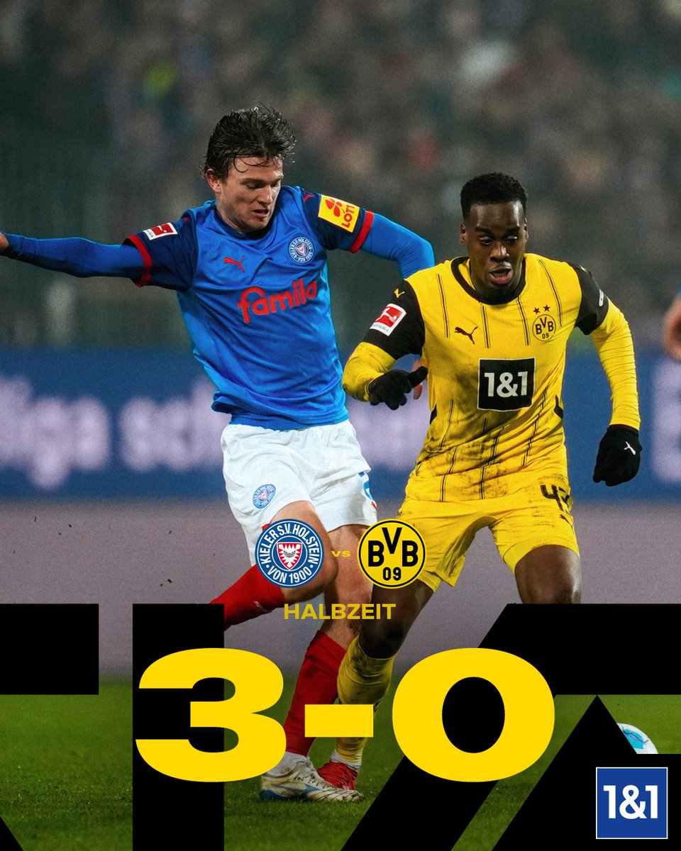 45' Halbzeit in Kiel.

#KSVBVB 3:0