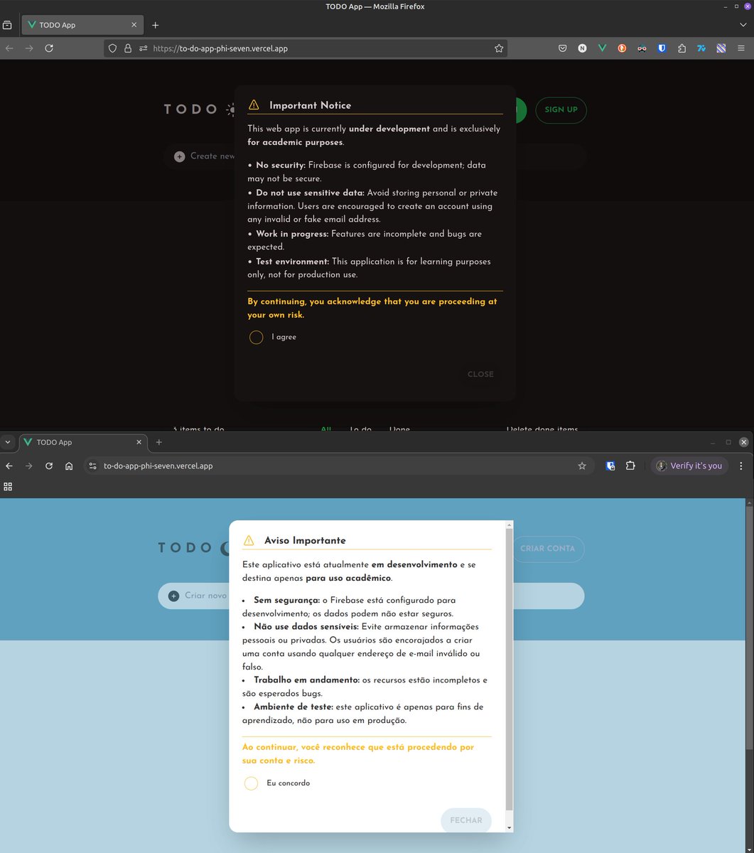 NataliaSRSA's tweet image. 🌍 Excited to announce: Internationalization is LIVE on my app!🎉

Thanks to VueI18n, the app now detects your system language &amp;amp; adapts to Portuguese (pt) or English (en) automatically!

Repo: github.com/natalia-sampai…
Deploy: to-do-app-phi-seven.vercel.app

#i18n #VueI18n #Vuejs @intlify