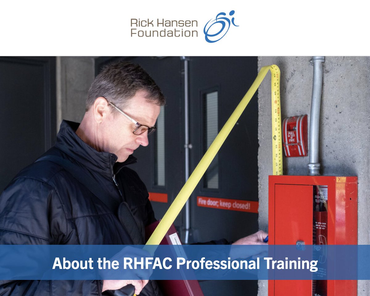 ASTTBC (@asttbc) on Twitter photo Enhance your accessibility expertise with <a href="/RickHansenFdn/">Rick Hansen Foundation</a> Accessibility Certification™ (RHFAC) Professional Training. This 8-week course prepares professionals to assess and improve building accessibility with practical design solutions.
🔗 rickhansen.com/become-accessi… Enhance your accessibility expertise with <a href="/RickHansenFdn/">Rick Hansen Foundation</a> Accessibility Certification™ (RHFAC) Professional Training. This 8-week course prepares professionals to assess and improve building accessibility with practical design solutions.
🔗 rickhansen.com/become-accessi…