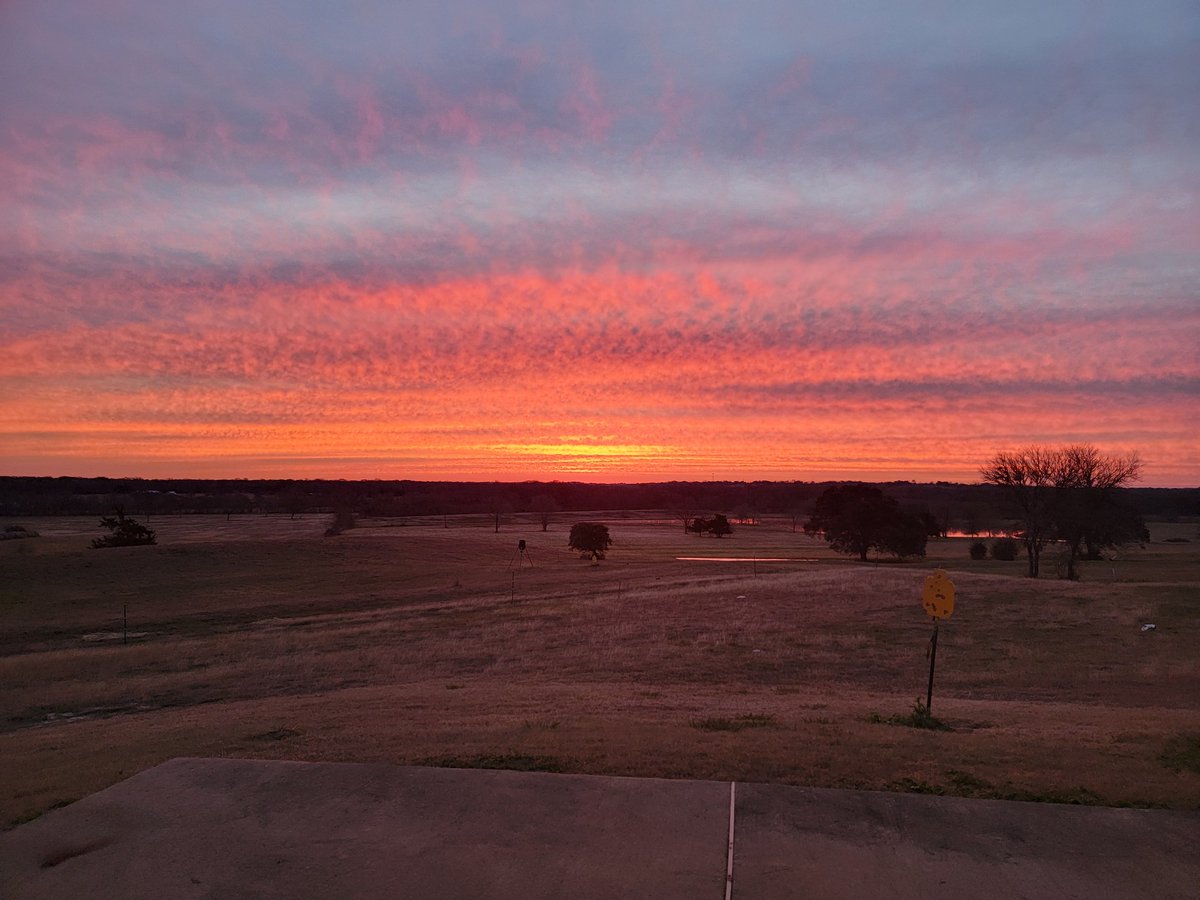 BrowningMachine's tweet image. . #FarmLyfe 

I'm truly sorry for the blameless suffering CA fires...

But the particulates make spectacular sunsets in Texas.
Our lower pasture:
