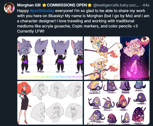 #portfolioday over on Bluesky <3