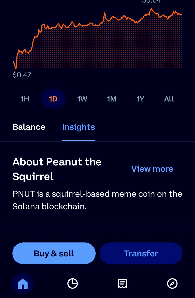 realdogen's tweet photo. an investment banker fren of mine in the 🇺🇸 just texted me that he bought the 🐿️ meme coin on @coinbase and I should look into it!!! smart money knows 🥜🫡 https://t.co/klDhWksDgO