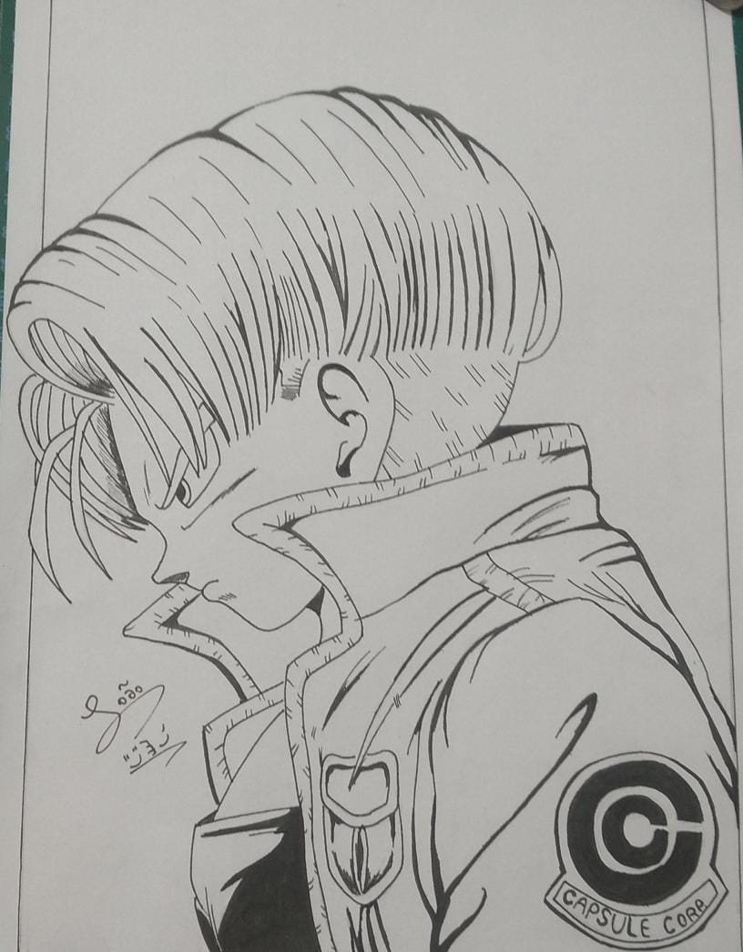 Desenhei o Trunks, deu muito trabalho pra fazer   

❤ +🔃 +🗨️ = Eu felizão da vida