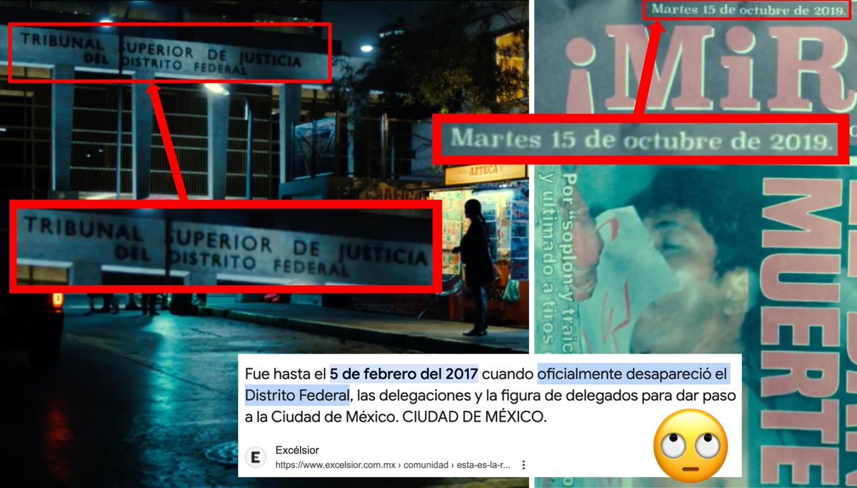 Sof_Otero's tweet image. 🧵Abro hilo sobre los detalles que ejemplifican cómo ​​𝙀𝙢𝙞𝙡𝙞𝙖 𝙋𝙚́𝙧𝙚𝙯 desconoce detalles básicos de México. 

Por ejemplo, aunque ocurre en 2019, vemos a Rita fuera del Tribunal del “Distrito Federal”🙃⬇️