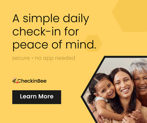 Aging solo? This app is for YOU!
Easy check ins. Peace of mind for your family.
checkinbee.sjv.io/DKvWaj
(Use code AGETECHNOW20 to save 20%!)
#peaceofmind #soloagers #independence #agetech