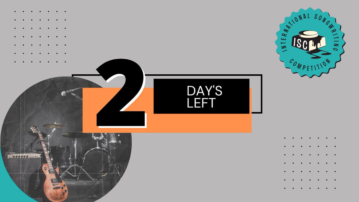 intlsongcomp's tweet image. Time is running out to enter Pick A Promo and the ISC 2024 overall competition! Submit your song now for your chance to shine and compete for over $200,000 in cash and prizes. Enter at tinyurl.com/h4tesvbc
#isc24 #songwriter #songwriting #singersongwriter #writer #music
