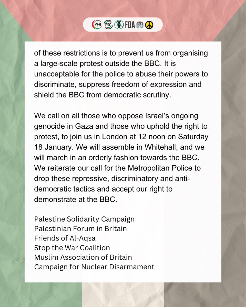Palestine Solidarity Campaign tweet media
