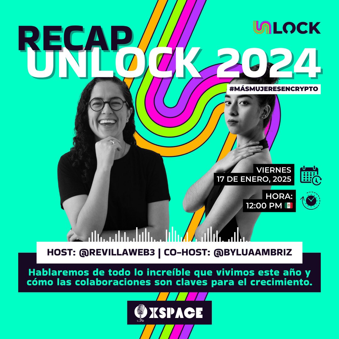 unlocksummit_io's tweet photo. GM GM! ☕️☀️ #Comunidad #UnlockWeb3 🗣️✨
Queremos platicarles muchas cosas que se vienen para el 2025. Pero, creemos es importante compartirles que se construyó en el 2024. 🔥
Así que nos vemos en nuestro primer #CryptoSpace 2025
📆17 Enero
⌚️12:00 PM 🇲🇽 https://t.co/cc26T8I8pZ