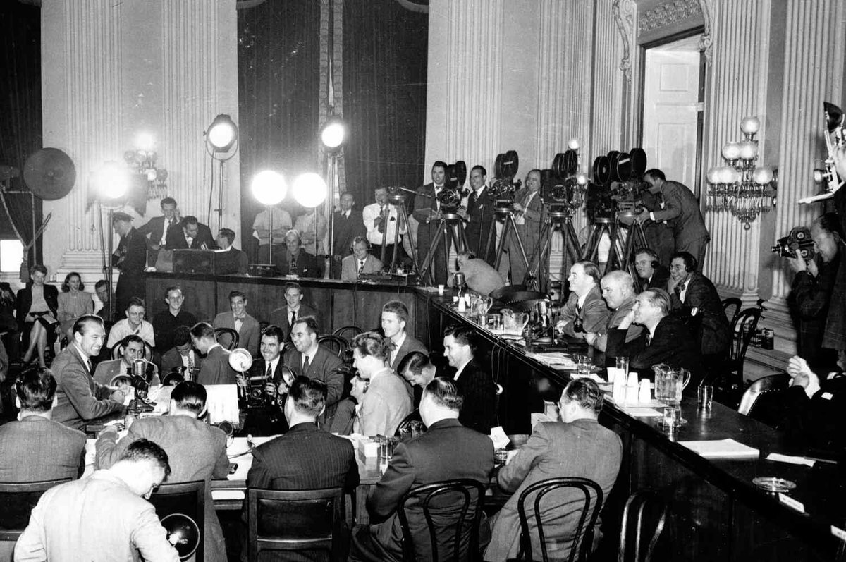 50YearsAgoLive's tweet photo. The House Un-American Activities Committee (HUAC), which investigated claimed Communist infiltration in Hollywood, disbands after 37 years. https://t.co/gTj9P5HbvP