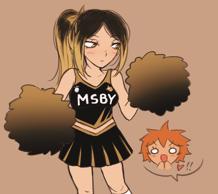 yurikyuumpster's tweet photo. shouyou's private cheerleader🤭 https://t.co/0jlQvcrg6u