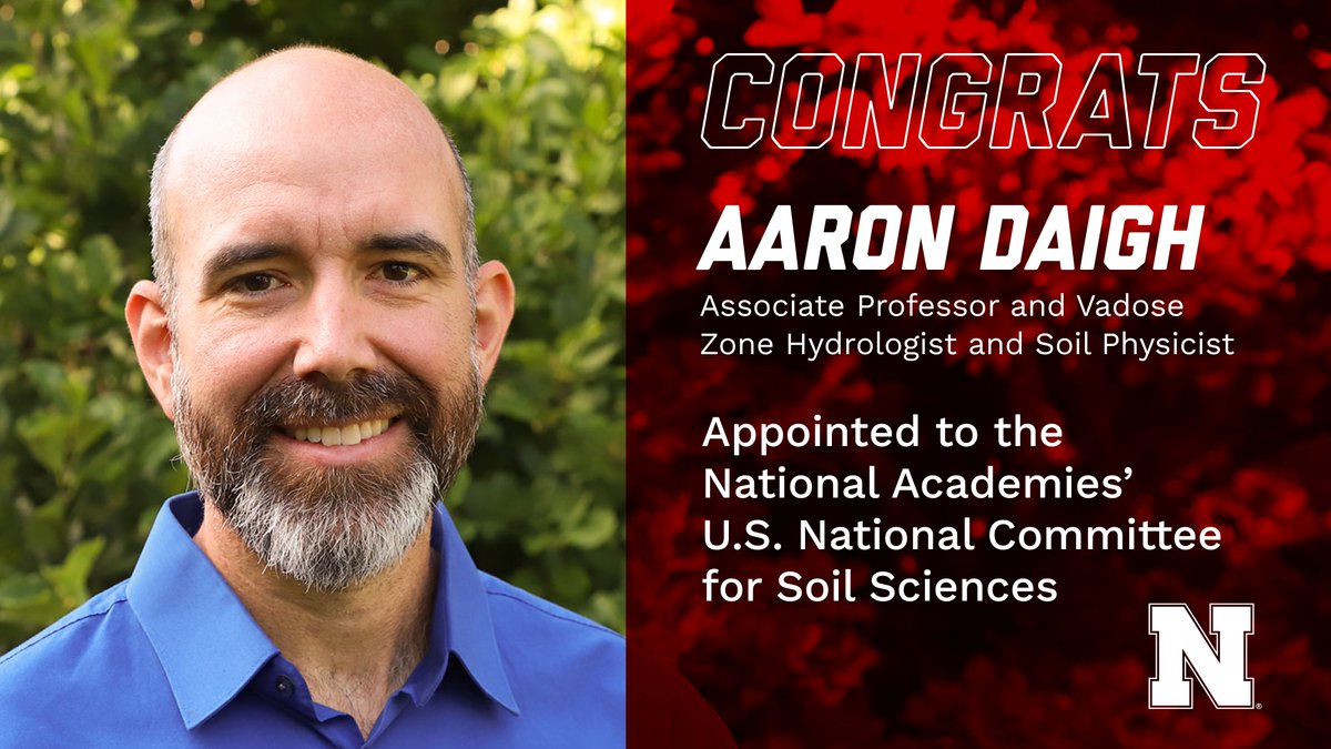 Nebraska Agronomy and Horticulture (@unlagrohort) on Twitter photo Aaron Lee M. Daigh <a href="/m_daigh/">Aaron Lee M Daigh</a>, associate professor of Vadose Zone Science at #Nebraska U, has been appointed to the National Academies' U.S. National Committee for Soil Sciences. Congrats! ›› go.unl.edu/6n5v #UNL #UNLAgroHort <a href="/UNL_BSE/">Nebraska Biological Systems Engineering</a> Aaron Lee M. Daigh <a href="/m_daigh/">Aaron Lee M Daigh</a>, associate professor of Vadose Zone Science at #Nebraska U, has been appointed to the National Academies' U.S. National Committee for Soil Sciences. Congrats! ›› go.unl.edu/6n5v #UNL #UNLAgroHort <a href="/UNL_BSE/">Nebraska Biological Systems Engineering</a>