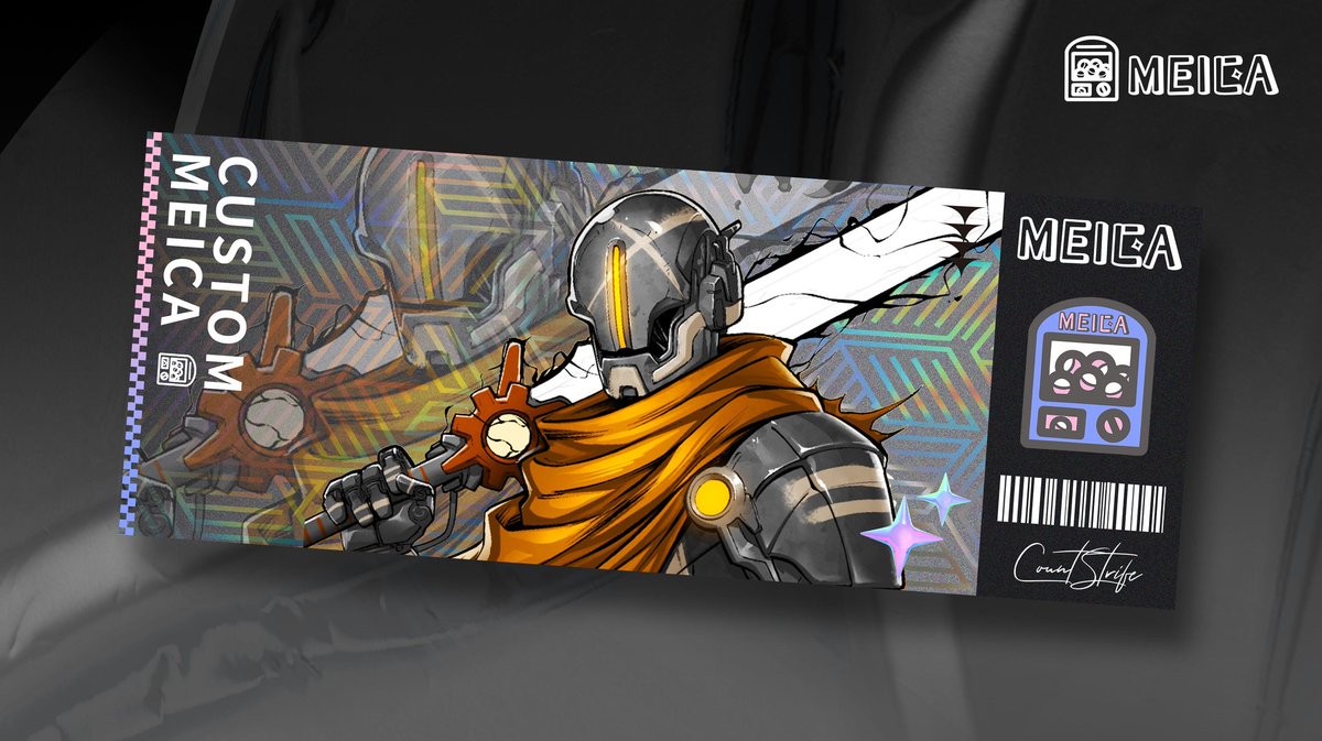 Thanks to the <a href="/MEICA_LAB/">MEICA</a> team for selecting me for this ticket that will be redeemed for a custom.

Check this project out if you haven't, positive vibes and great sneakpeaks!

Special thanks to <a href="/CathOnChain/">Cath 🖤</a> &amp; <a href="/MisaKiBTC/">MisaKi</a>