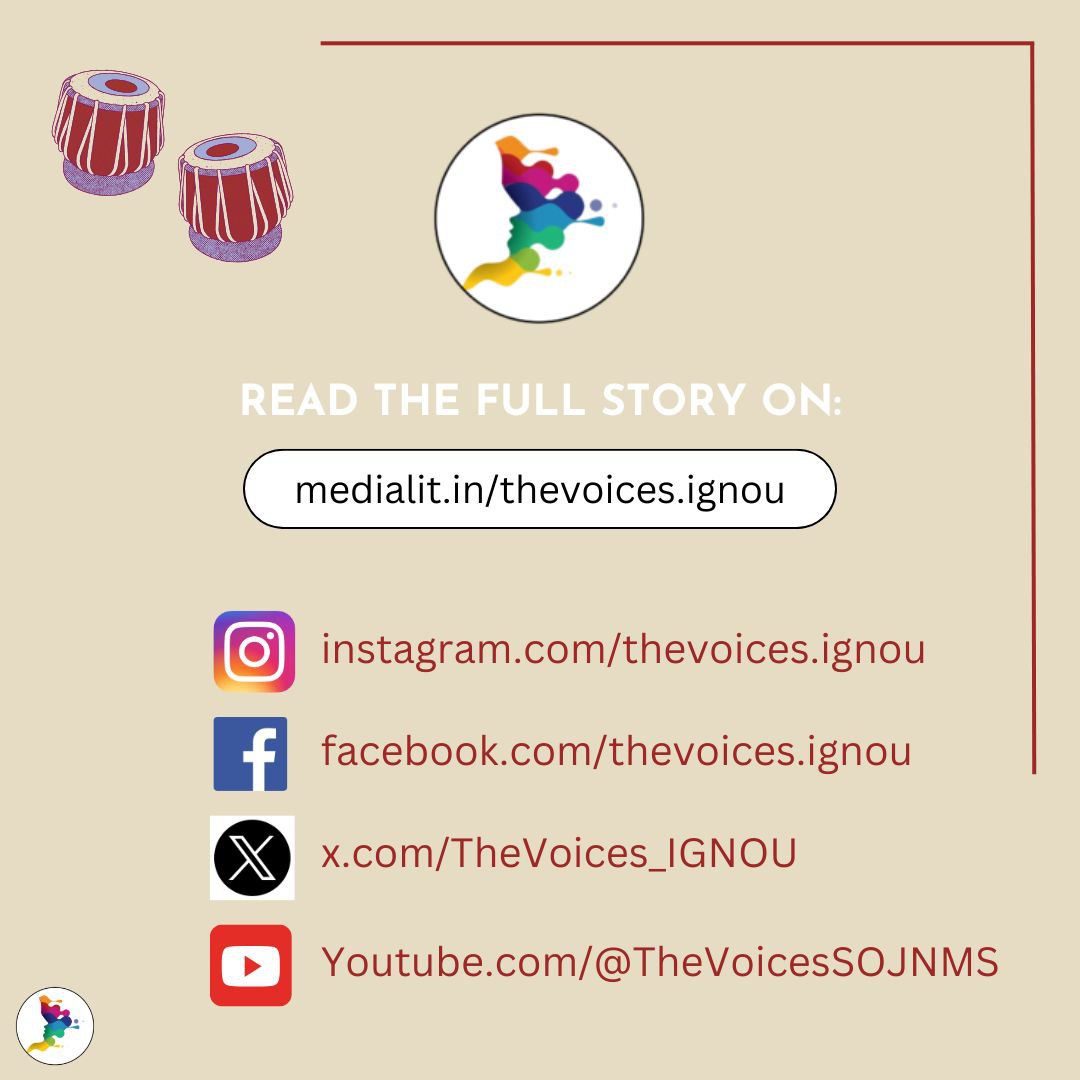 TheVoices_IGNOU's tweet photo. Ustad Zakir Hussain’s legacy is more than music—it’s a timeless rhythm of inspiration, tradition, and innovation. His beats live on. #zakir_hussain #tabla
Read Complete Story on: https://t.co/SzSkBKCm9E

Social Media Creative By: Khushi Chaudhary
Caption Written By: Shivam Ranjan https://t.co/0shy0IgFHd