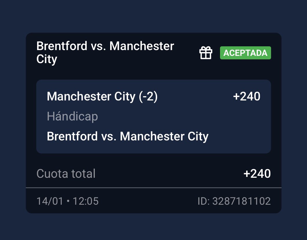 Ludopickss's tweet photo. Vamos con la freebet que nos dieron en winpot. 

Manchester City -2 https://t.co/tkBuTIgTFV