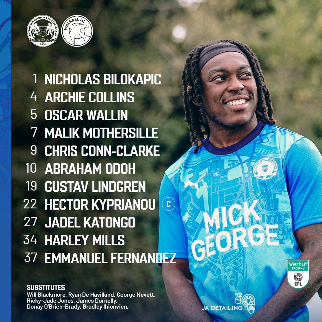 theposh's tweet image. 👊 Here is how Posh line-up for tonight's Vertu Trophy tie.

Team line-up's brought to you by @jadetailing.

#pufc