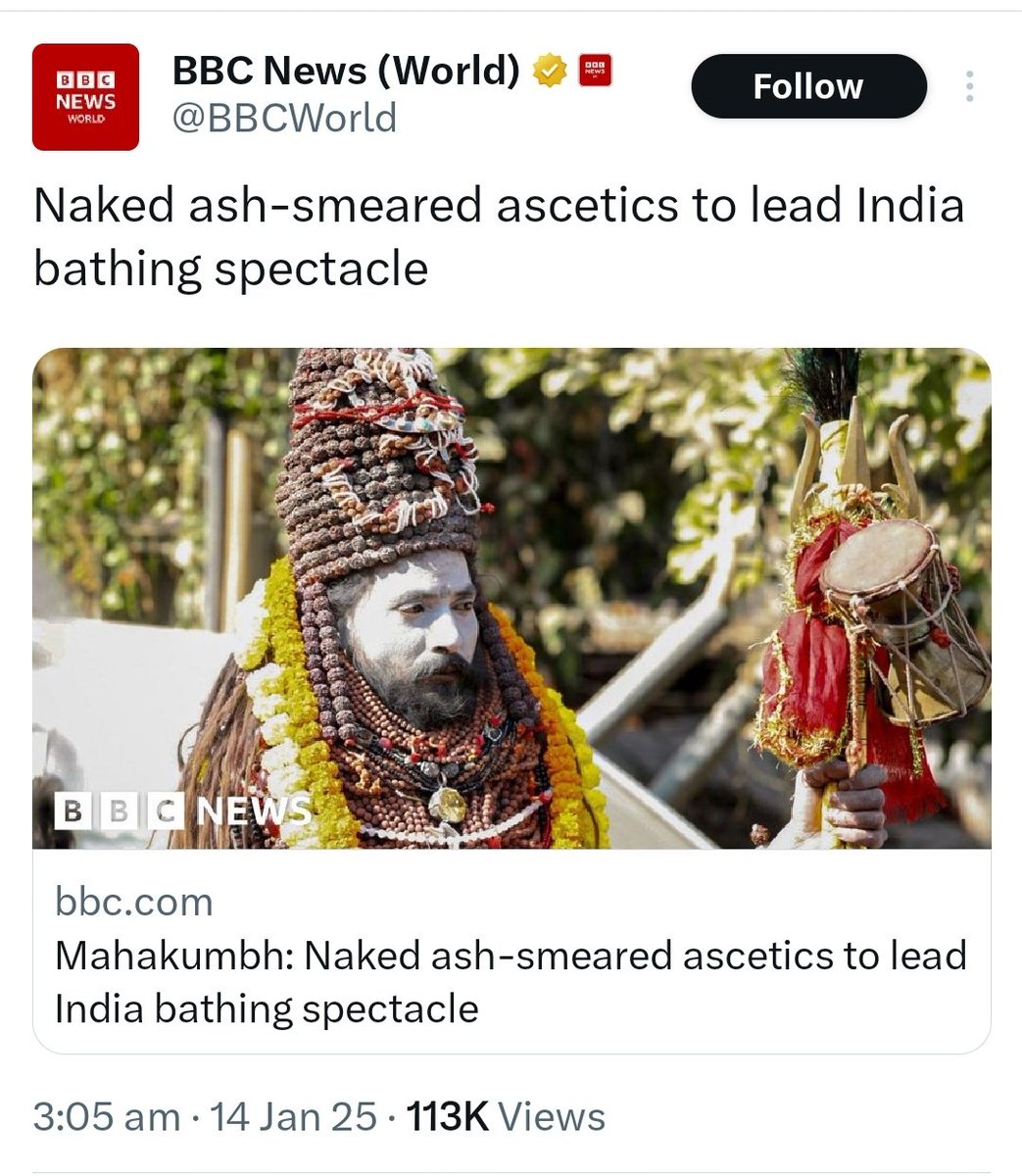 Mrsinha's tweet photo. The worst part about this article is that it’s written by an Indian Hindu, @geetapandeyBBC.

To please their gora masters, some Indians are always ready to ridicule their own culture. Such traitors are the reason a few hundred outsiders managed to rule over us for centuries.. https://t.co/BfnjFYaxU6
