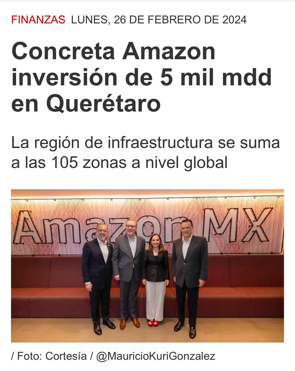 mario_dico50's tweet photo. 🔴 Oye ⁦@m_ebrard⁩ el anuncio de Amazon lo hicieron hace un año! En febrero de 2024 ! DEJEN DE MENTIR https://t.co/WI1vgVfMLs