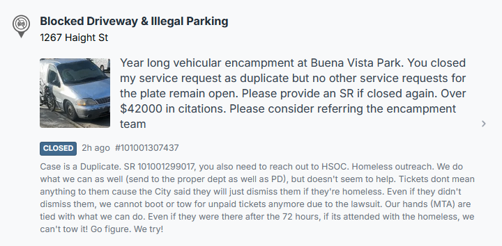 "Case Closed" SF311 tweet media