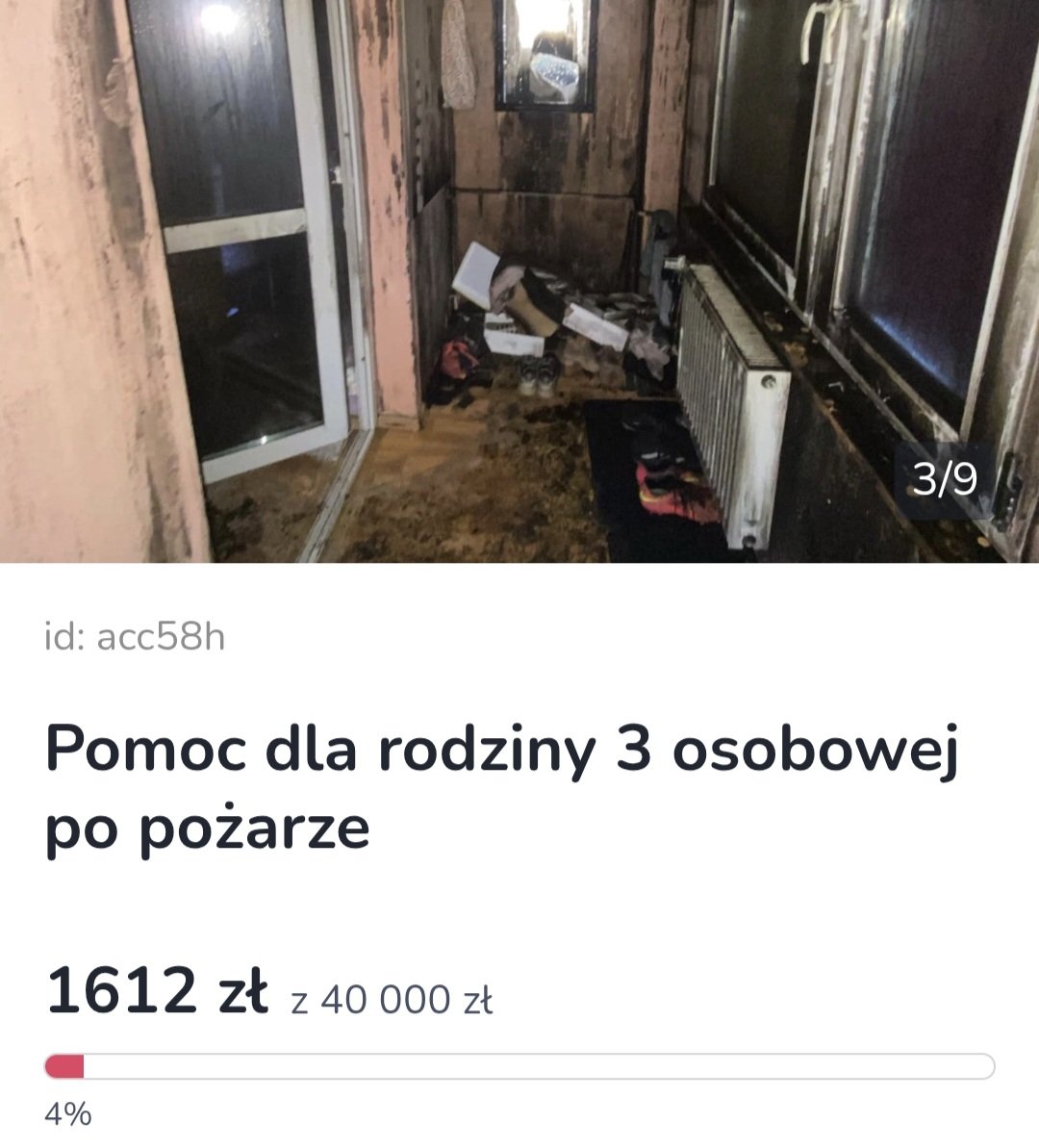 Cześć wszystkim.

Jeden z kibiców odezwał się do nas w wiadomości prywatnej z prośbą o wsparcie dla swojego przyjaciela, którego rodzina w wyniku pożaru straciła cały dobytek życia. 

Nie jesteśmy w stanie przejść wobec tego obojętnie, wierzymy w siłę tt. piłka i dlatego też