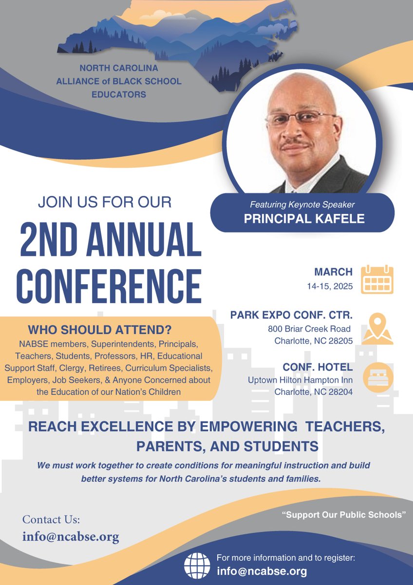 Hey Carolinas Fam, join me at the NC Alliance of Black School Educators Conference on March 14. Don't expect me to look like that pic though....I was in my 40's when that was taken...LOL. Hoping to see you in March.