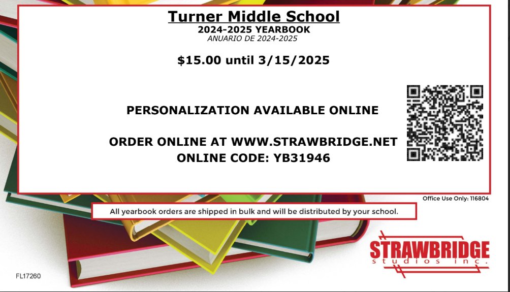 It's time to order your yearbook!  Please get'em while they are hot.