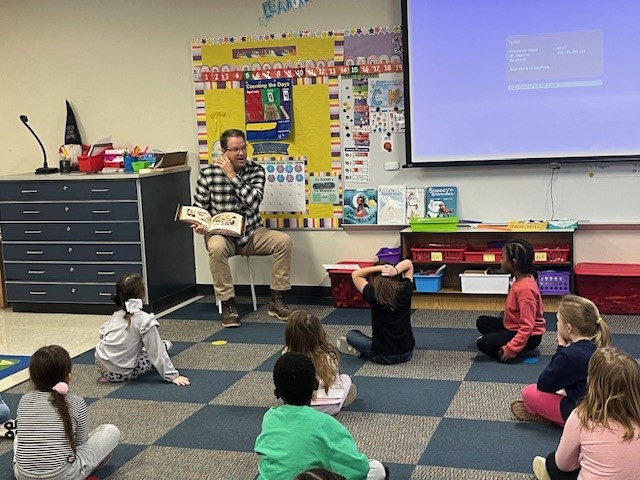 All <a href="/Brownsburg_CSC/">Brownsburg Schools</a> kindergartners enjoyed their MENtors reading Interrupting Chicken this month as part of the REAL MEN READ program! Thank you to presenting partners LeBlanc Nettles Law and <a href="/BoultonInjury/">Boulton Law Group</a> as well as <a href="/CenterPoint/">CenterPoint Energy</a> for helping BEF fund this impactful program!