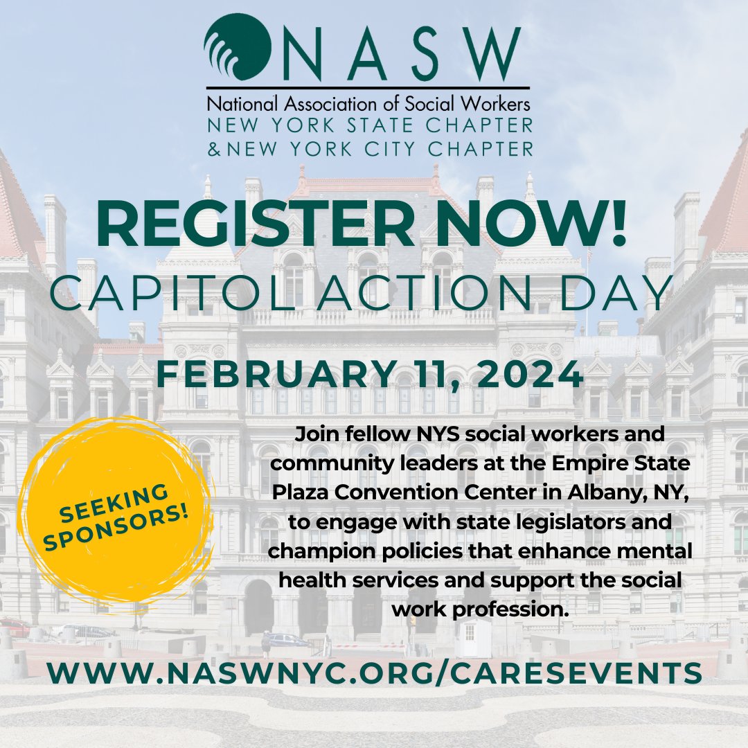 Join fellow NYS social workers &amp; community leaders on February 11th at 9:00 a.m. ET at the Empire State Plaza Convention Center in Albany, NY. 

naswnys.org/CAD-2025