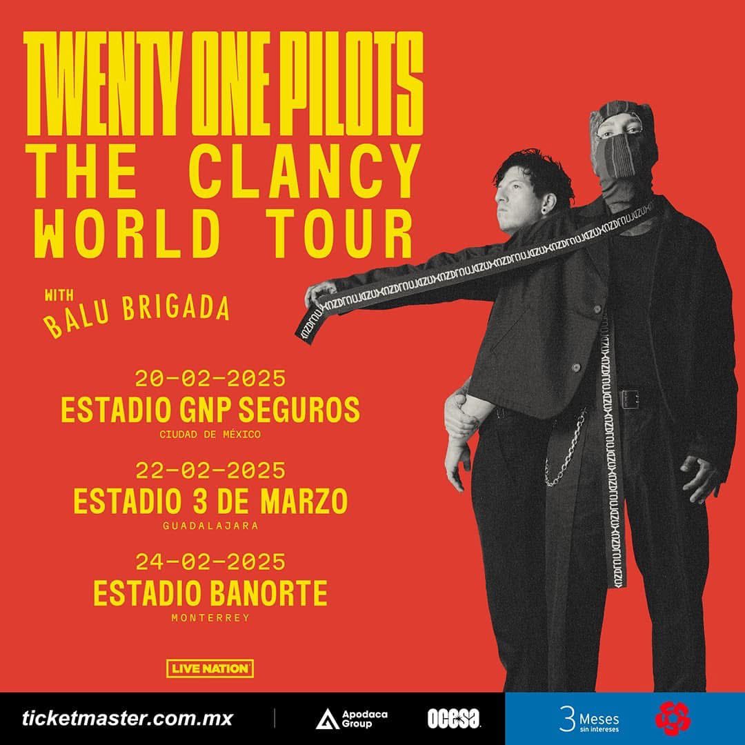 ailoviutl's tweet image. 🚨 INFORMACIÓN IMPORTANTE 🚨

¡Balu Brigada abrirá los shows de Twenty One Pilots en México! 🎤

Este dúo originario de Nueva Zelanda, formado por los hermanos Henry y Pierre Beasley, fusiona pop, rock y electrónica con un estilo único y experimental. Con sus energéticos shows y…