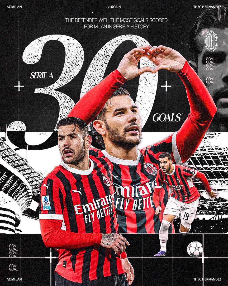 TH𝟯𝟬 Hernández 😮‍💨

The defender with the most goals scored for Milan in Serie A history 📖

#ComoMilan #SempreMilan
