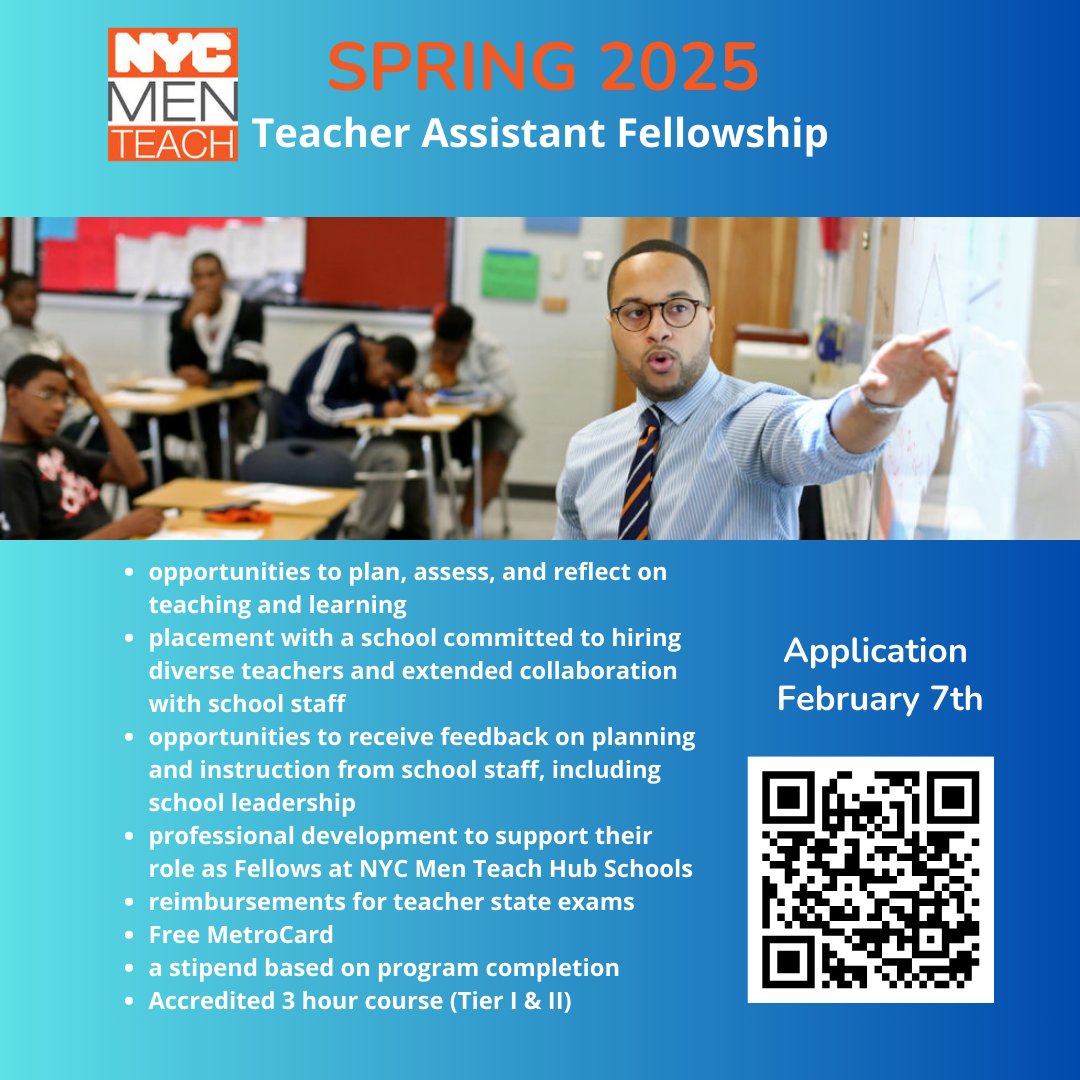 Calling all Pre-Service Teachers! Apply Today! forms.gle/HVqpHt34kR8Fse…