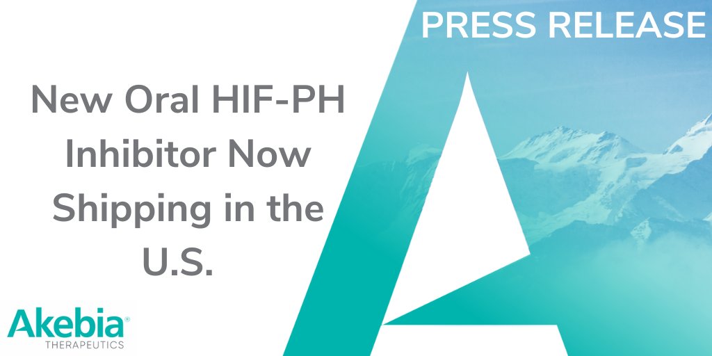We’re proud to announce that our oral HIF-PH inhibitor is now shipping in the U.S. Click to read the release: ir.akebia.com/news-releases/….