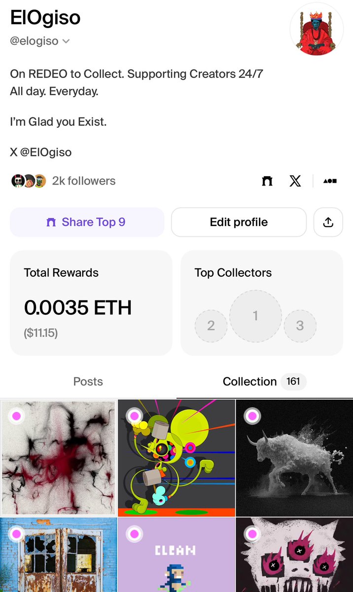 This place is heaven for hidden gems. Can’t even create. Just been collecting like crazy since I joined <a href="/rodeodotclub/">Rodeo</a> 

Drop a link to your cool peice. Let me add it to my collect. 

Most Recent 💎 gallery features: 
🖼️ 🖼️ 🖼️
<a href="/alvis_lees/">Alvis lee</a> <a href="/DALEKSPACEMONKY/">DALEK👽👻</a> <a href="/jhekub/">jhekub</a> <a href="/FluffheadChaser/">FluffheadChaser</a>