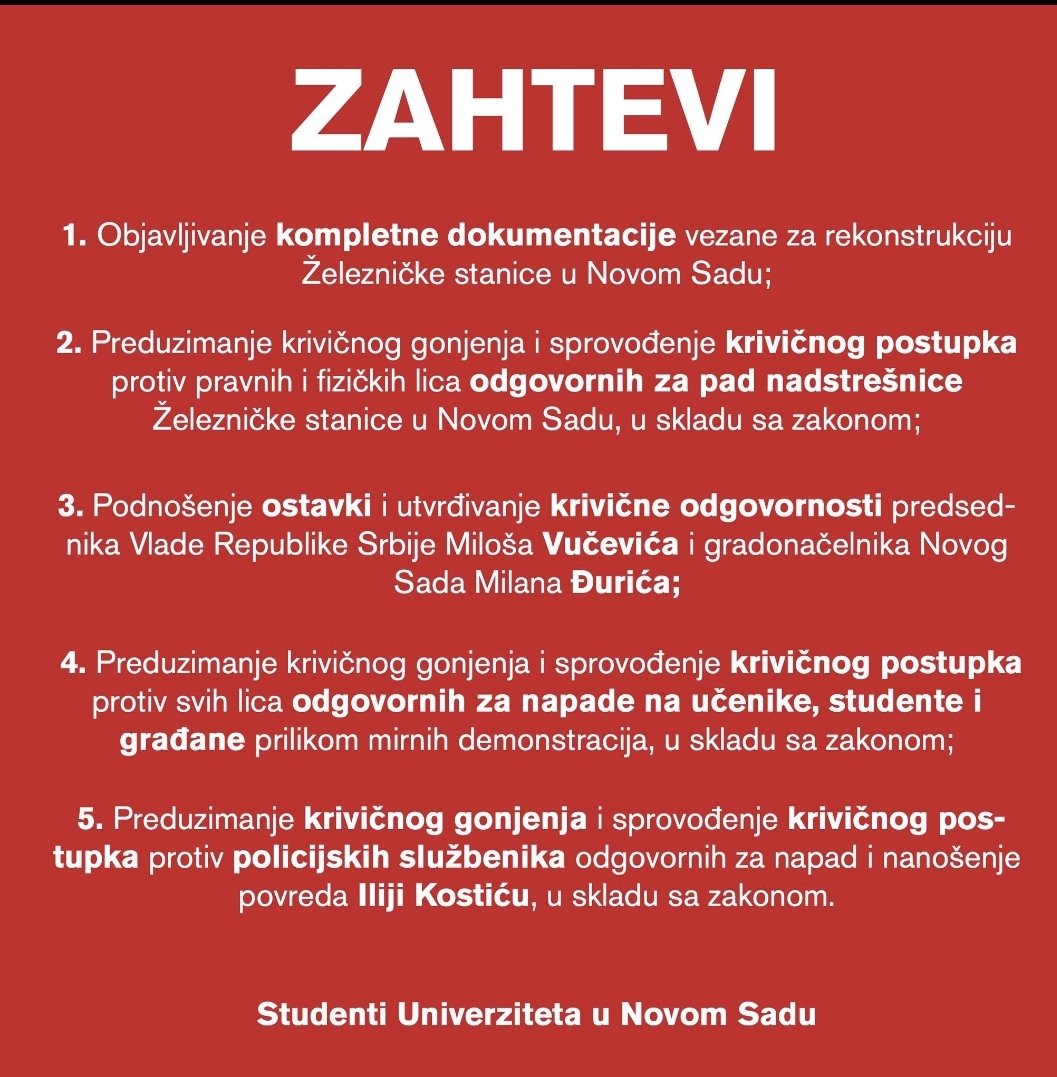 KakoOvoIde's tweet photo. @LosZao Sindikat se izborio za prosvetarske zahteve, tj. za još jednu laž čiju će "realizaciju pratiti". Poštujem.

Ajmo sad prosvetari malo o studentskim zahtevima. Svi u štrajk u znak podrške studentima i STUDENTSKIM ZAHTEVIMA. https://t.co/7MVbXTwsVH