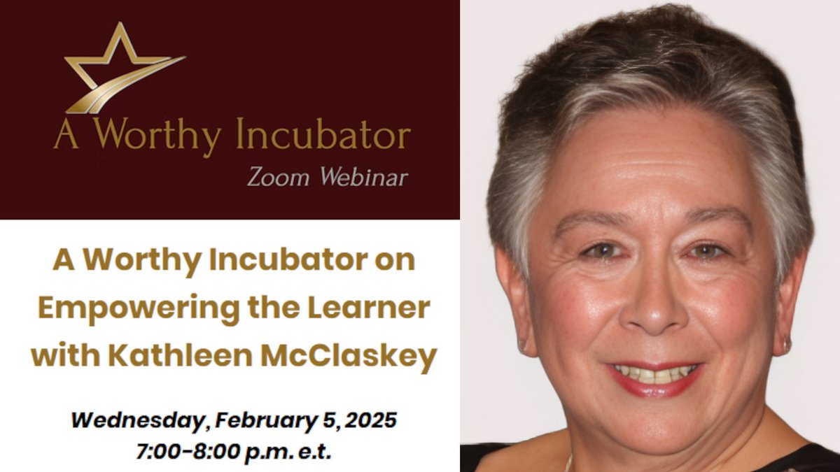 Join <a href="/khmmc/">Kathleen McClaskey</a>  February 5th! theworthyeducator.com/mcclaskey #twe #edchat #edutwitter #edreform #edleadership #teachertwitter #K12 #highered