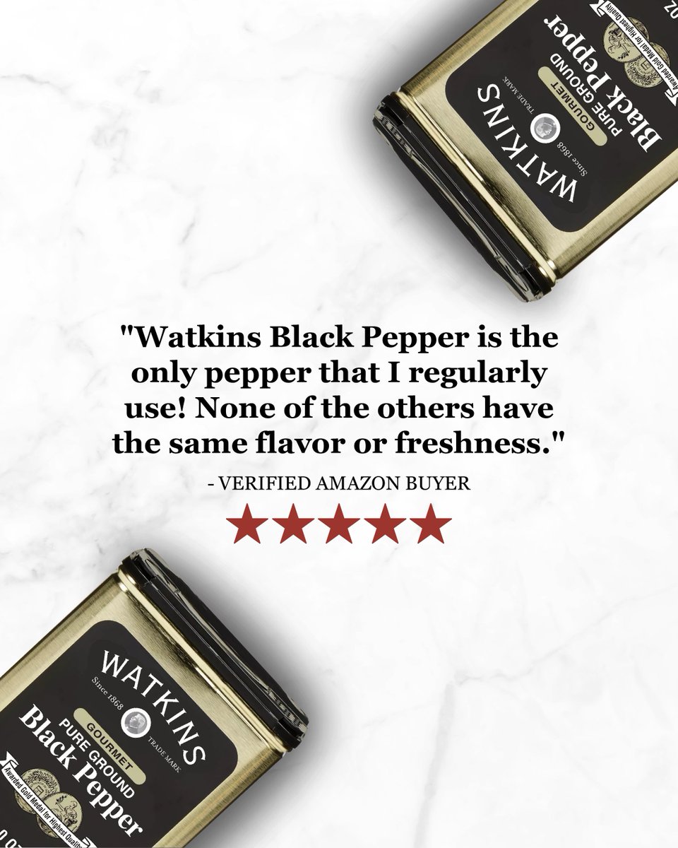 Your recipes deserve the best. Our Pure Ground Black Pepper elevates anything you’re cooking up!

#watkins1868 #watkins #groundblackpepper #pantrystaple #organicspices