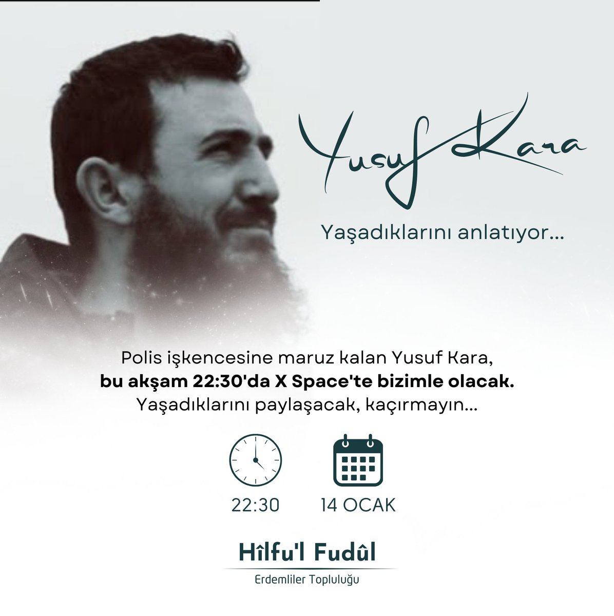 Polis işkencesine maruz kalan Yusuf Kara, bu akşam 22:30'da X Space'te bizimle olacak. Yaşadıklarını paylaşacak, kaçırmayın...

x.com/i/spaces/1dRKZ…
