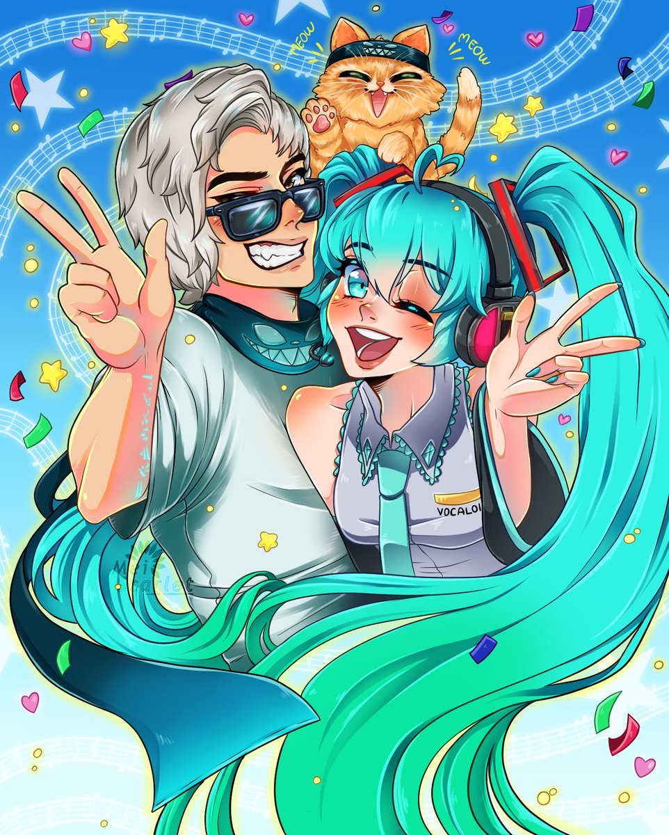 Con la salida de #Miku en <a href="/FortniteGame/">FortniteGame</a> y el hype de <a href="/Rubiu5/">elrubius</a> por su waifu, hice esta ilustración para subir más el hype &lt;3.
¡Espero que te guste!🍓