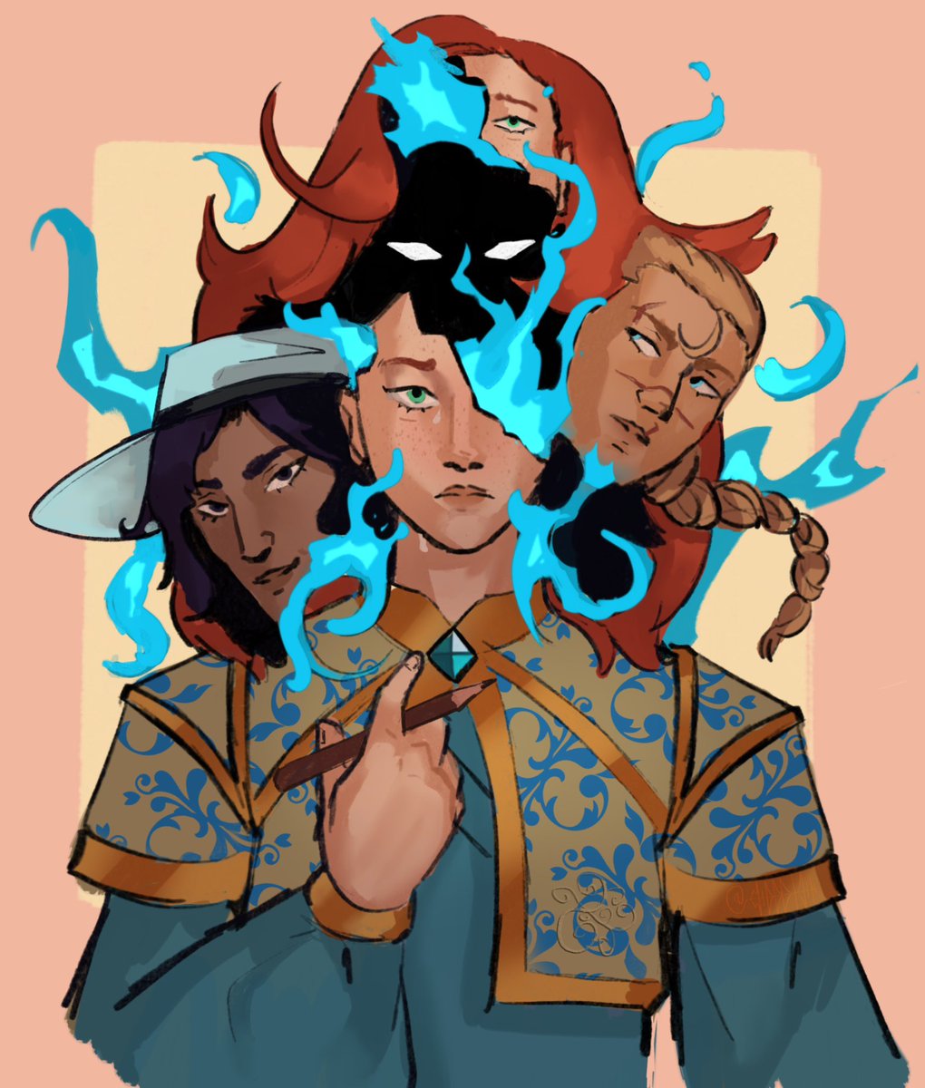 cassedai's tweet photo. hello #PortfolioDay !! i’m a digital artist who mainly draws fantasy and fandom media (and who’s new year’s resolution is to be more active lol) https://t.co/Eddgc1Ega5
