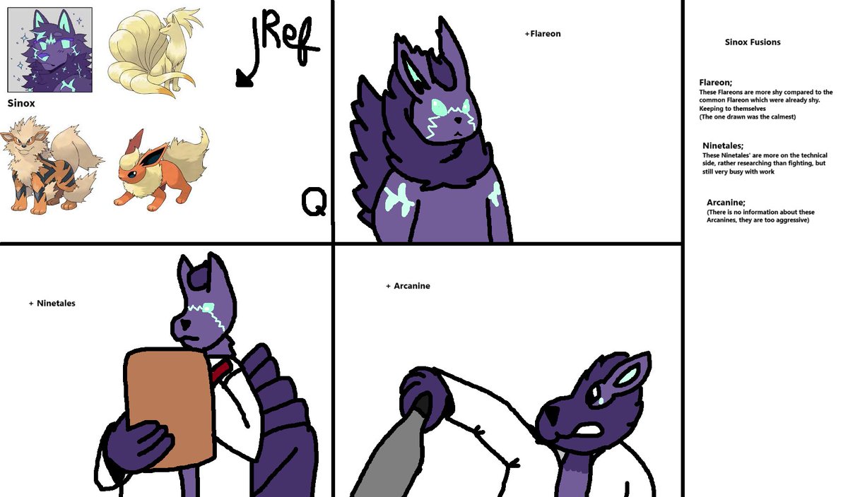 59Quinten's tweet photo. #kaijuparadise #Flareon #Ninetales #Arcanine #Sinox #furry #pokemon
Sorry if the texts are unreadable https://t.co/YuTwfAeW5V