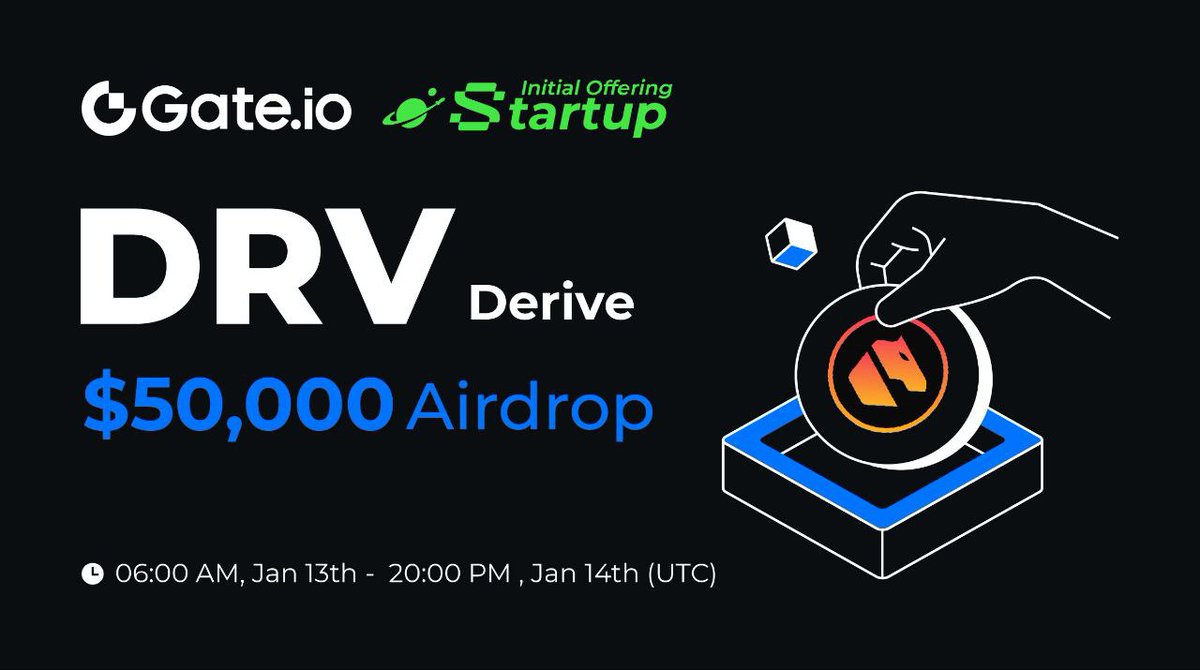 working4647's tweet photo. Derive(DRV): Gateio Initial Startup Free Offering
GateLive Stream Link: https://t.co/Sl003n8uL2

Project Startup Link:  https://t.co/9Hw4N7SHFJ

Announcement: https://t.co/2bUkwSPpev

Startup new rules: https://t.co/fg5aZu0hKu

Startup referral link: https://t.co/h4e97DulFR https://t.co/ILbwfFL0wy