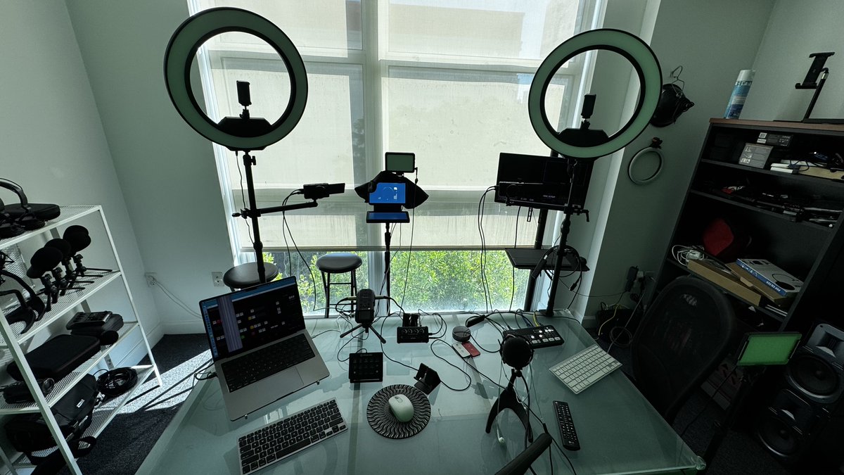 miamipodstudio's tweet photo. This is just the beginning of our studio evolution! We've got all new cameras, recording gear, lighting, computers, and a new 3-camera ISO switcher with a direct live-streaming feature. https://t.co/xT8hTVkCYX