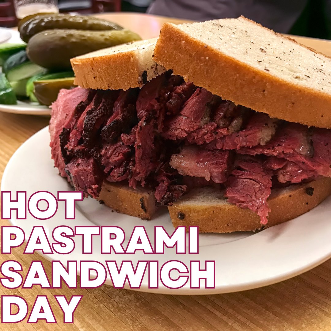 FelixHomeLiving's tweet photo. Happy National Hot Pastrami Sandwich Day! 🥪🔥 Whether piled high on rye, topped with mustard, or paired with pickles, there’s nothing quite like this deli classic. How do you like your hot pastrami sandwich? 🍞🍖 

#HotPastramiDay #DeliFavorites #SandwichLove https://t.co/2Vc6oOCOCc