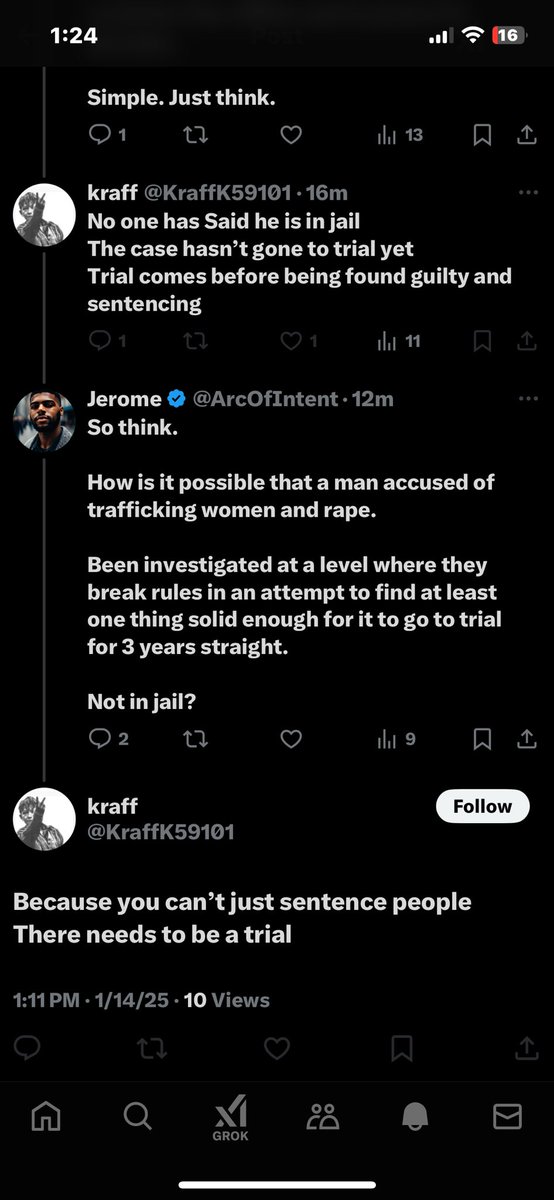 ArcOfIntent's tweet photo. Interesting. 
Somehow blocked from responding while talking simple sense.

Let @Cobratate and @TateTheTalisman go. This is BS.

#TurkeyJuice https://t.co/8hjmA5p3yz