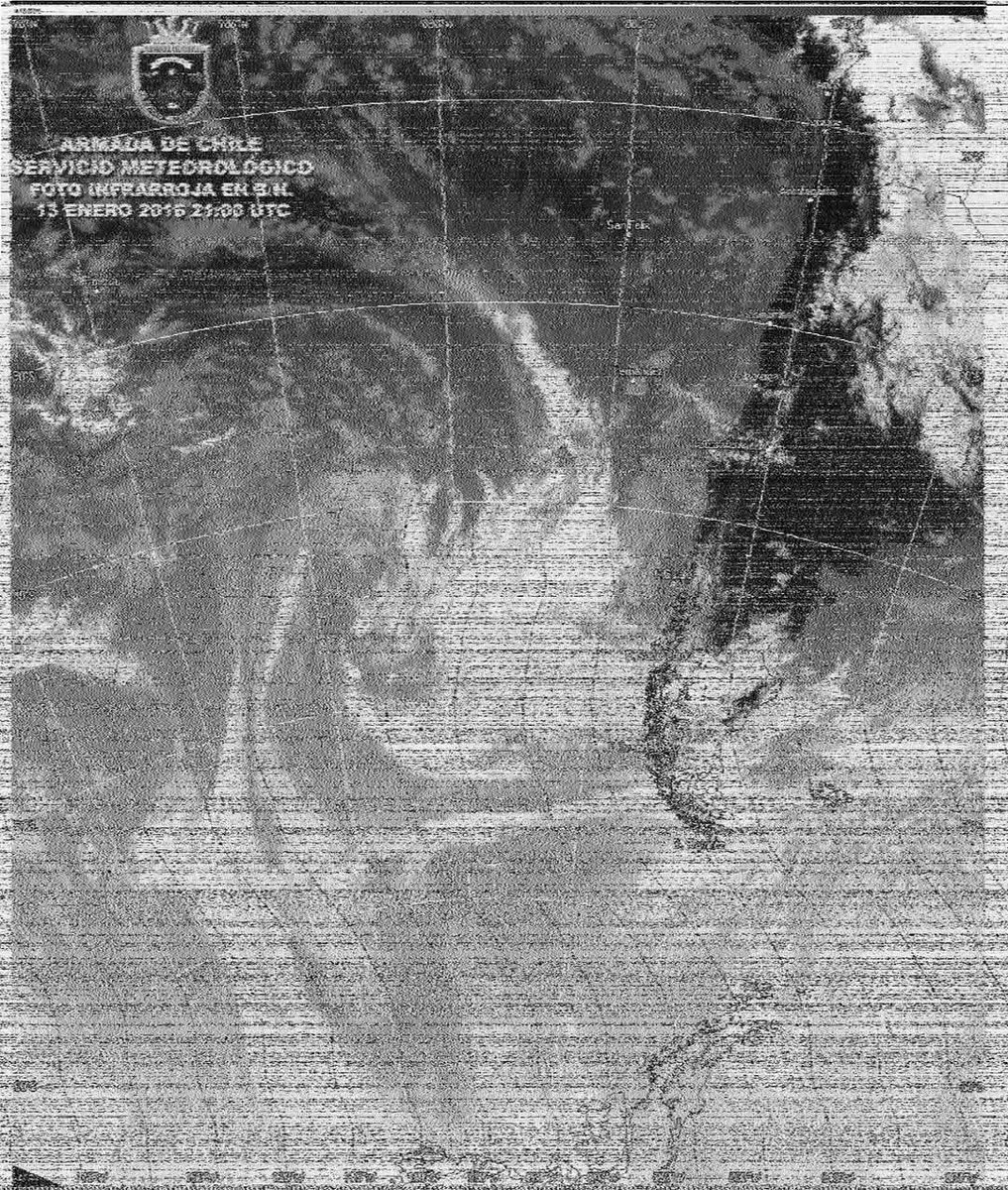 HFRadio1's tweet photo. This came up in my Facebook memories from 2016. WEFAX decode out of Chile. https://t.co/N7SzSQkClL